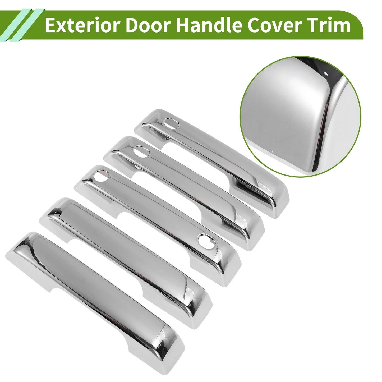 Exterior Door Handle Cover Trim for Ford Bronco (2021–2025) Electroplated Silver