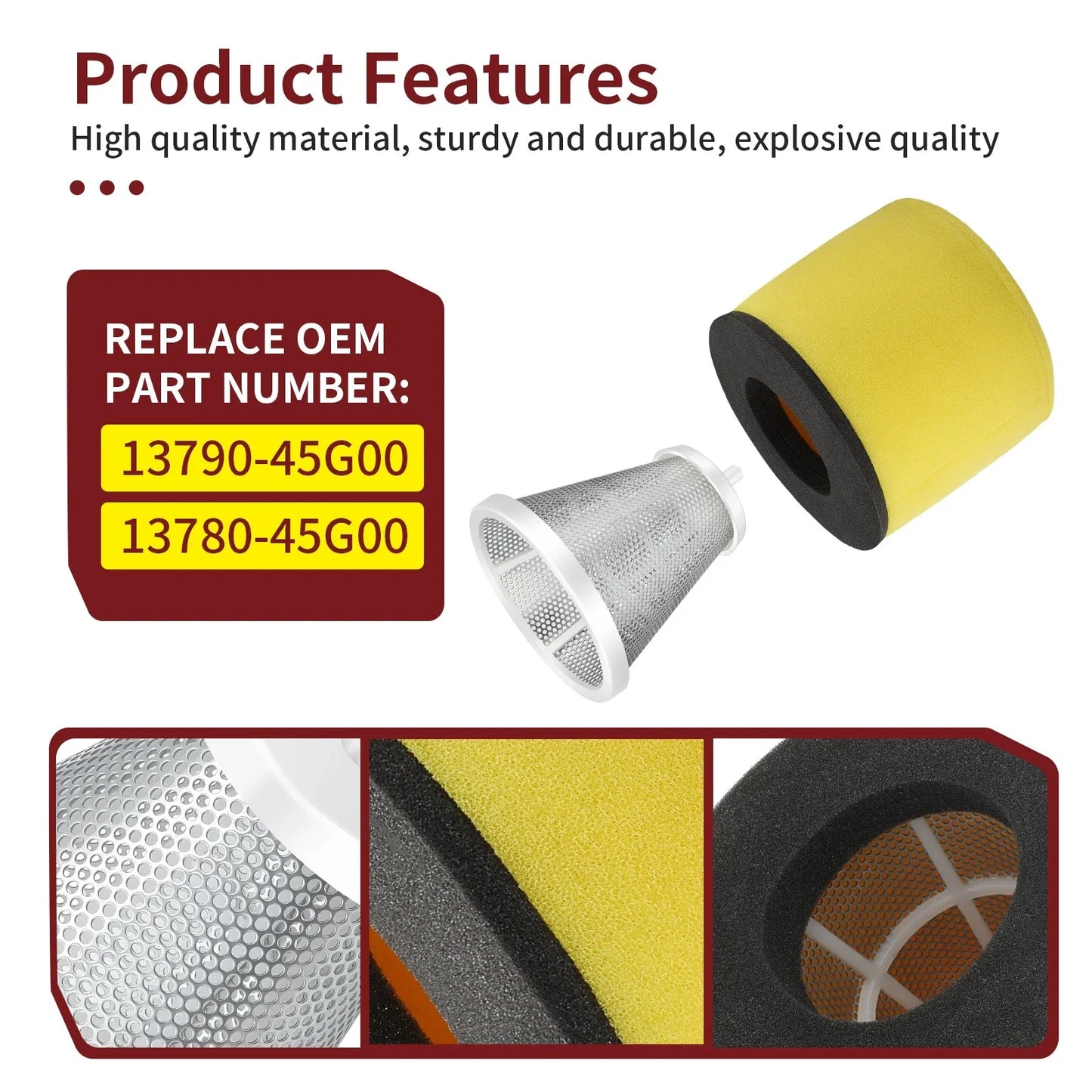 Air Filter & Holder Set for Suzuki Quadracer 450 LTR450 (2006–2009)