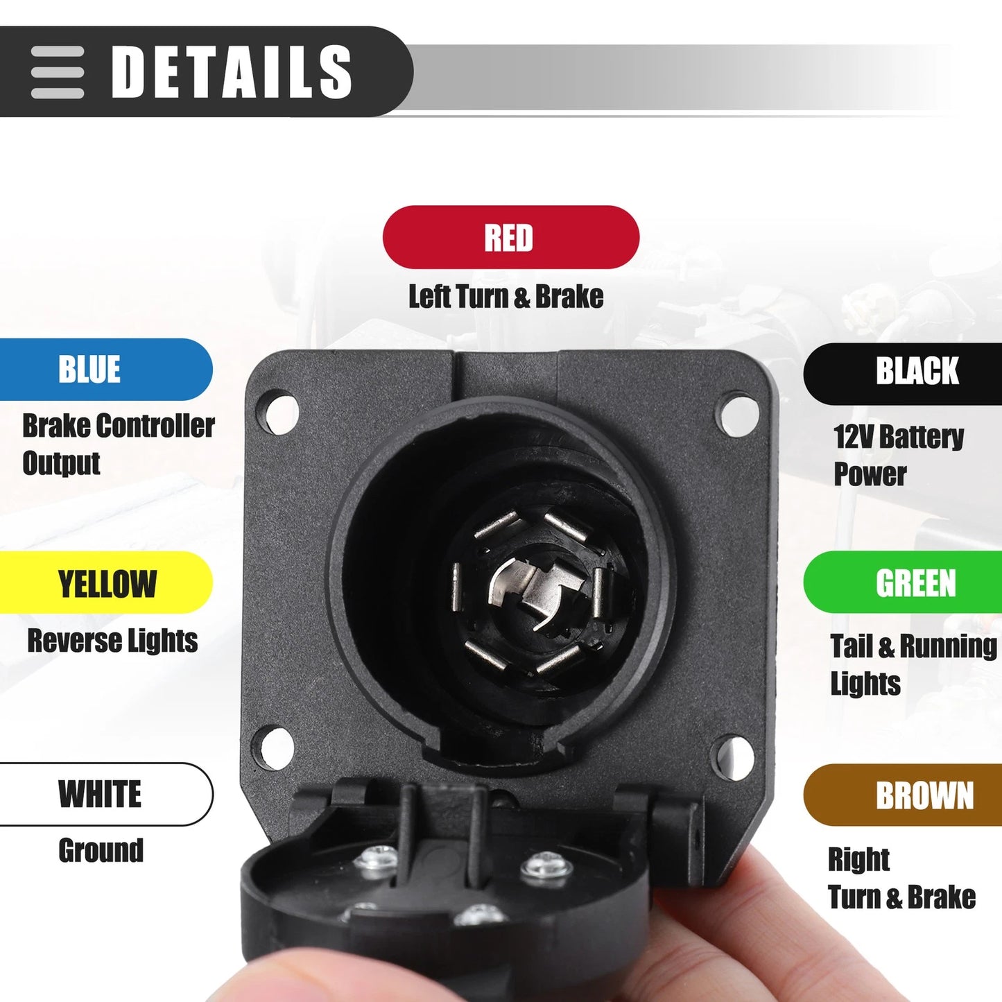 7-Pin Trailer Wiring Harness with Connector for Ford F-250 Super Duty