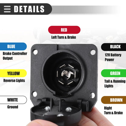 7-Pin Trailer Wiring Harness with Connector for Ford F-250 Super Duty