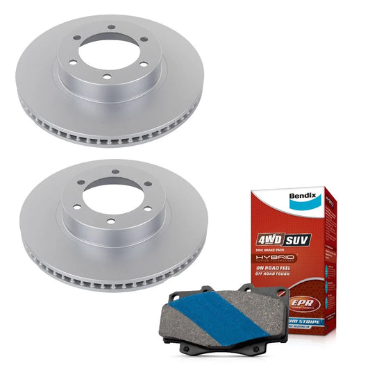 Set of 4 Brake Pads and Rotors for Toyota Hilux (2005–2023)