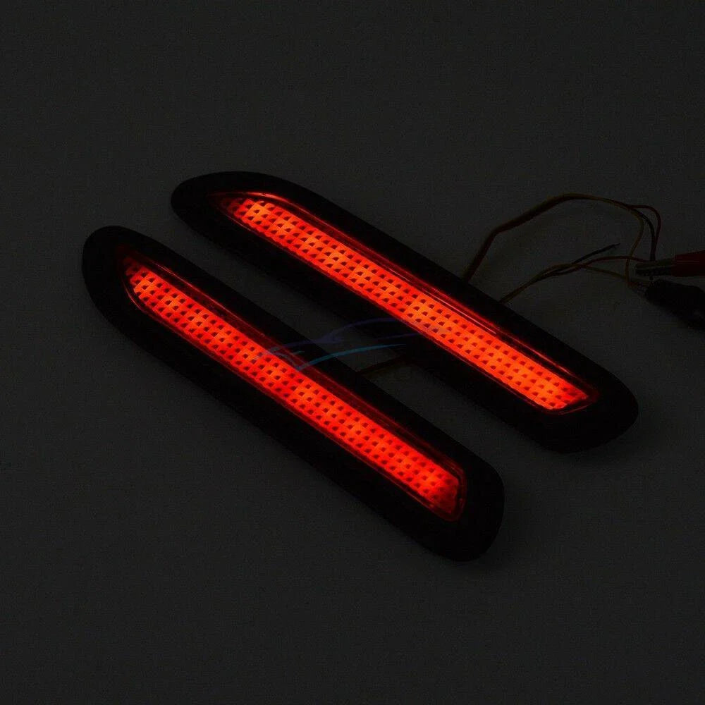 Red LED Rear Bumper Reflectors for Car Taillight Brake Fog Light