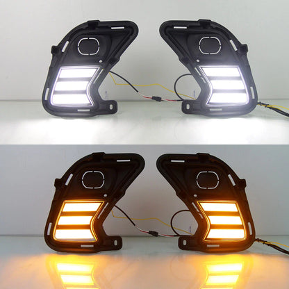 2-Color LED Front Bumper Daytime Running Light for Toyota Grand Highlander