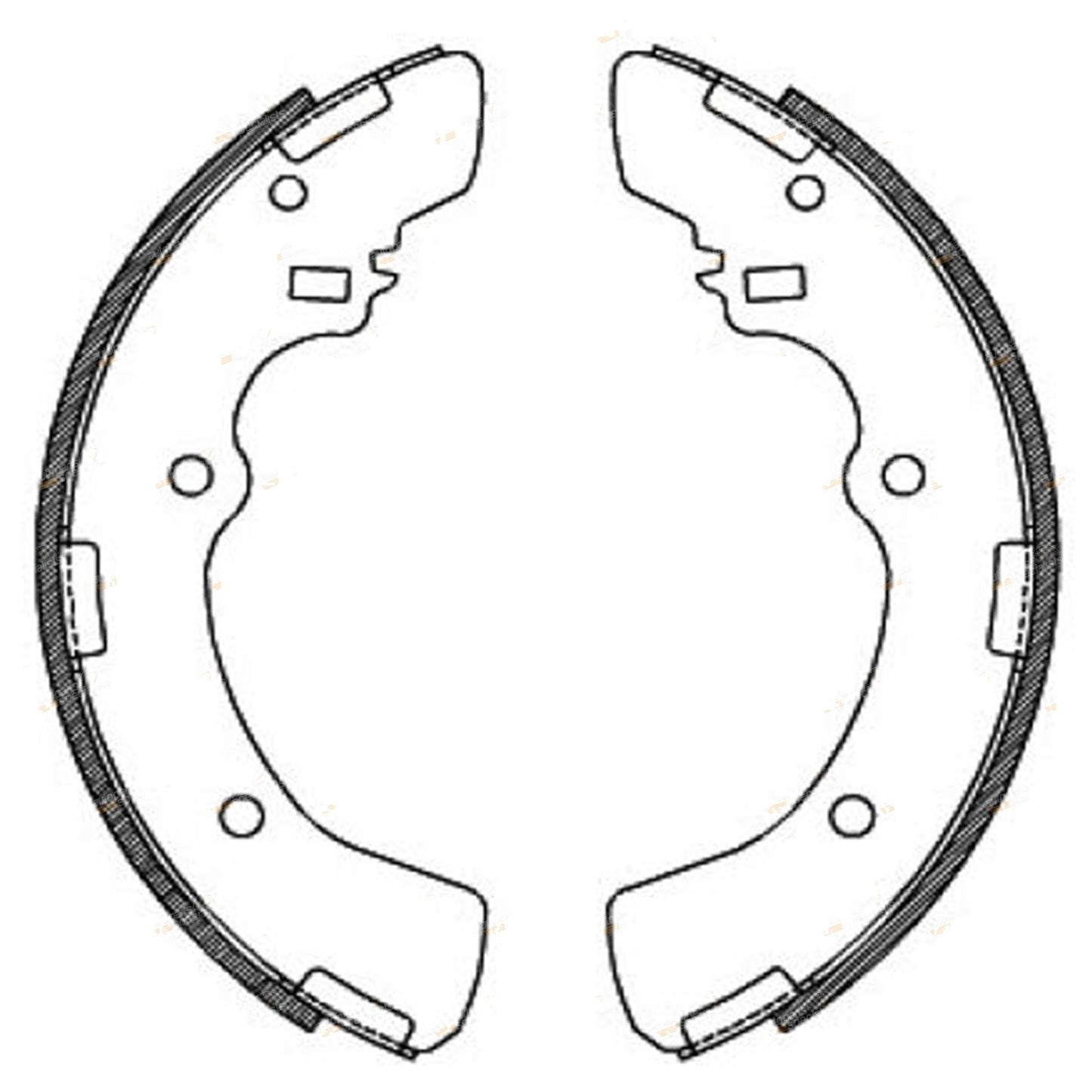 Rear Brake Shoe Set for Mitsubishi L300 Express (1988–2005)
