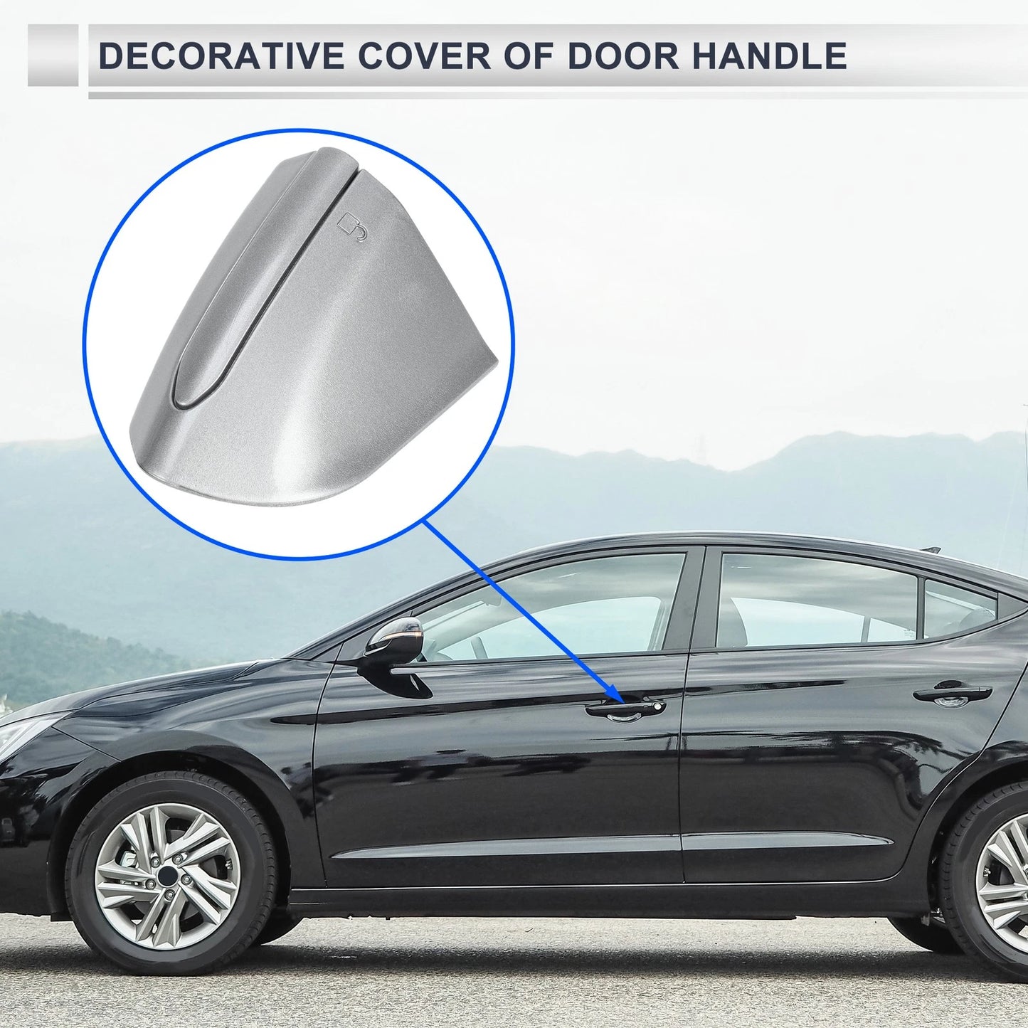 Front Left Door Handle End Cap for Ford Mondeo Edge Taurus (2013–2020) Silver