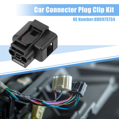 Set of 1 No.8D0973734 8 Way Pin Sealed Female Connector Adapter for VW Audi