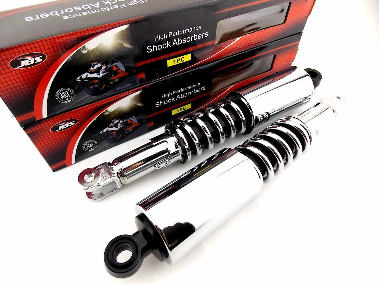 335mm JBS Black/Chrome Rear Shock Absorbers for Suzuki GSX1100 Katana (1981-1983)
