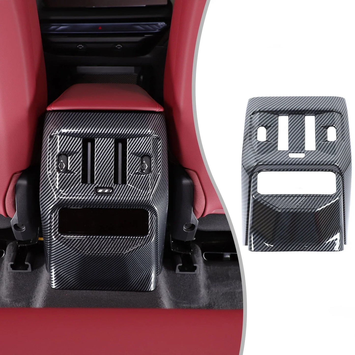 Carbon Fiber ABS Rear Air Vent Anti-Kick Cover for BMW X3 G45 (2025–2026)