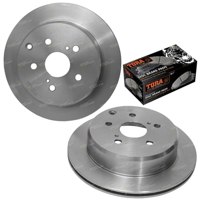 Rear Disc Brake Rotors and Pads Kit for Tarago TCR10 TCR11 TCR20 TCR21 (1990–2000)