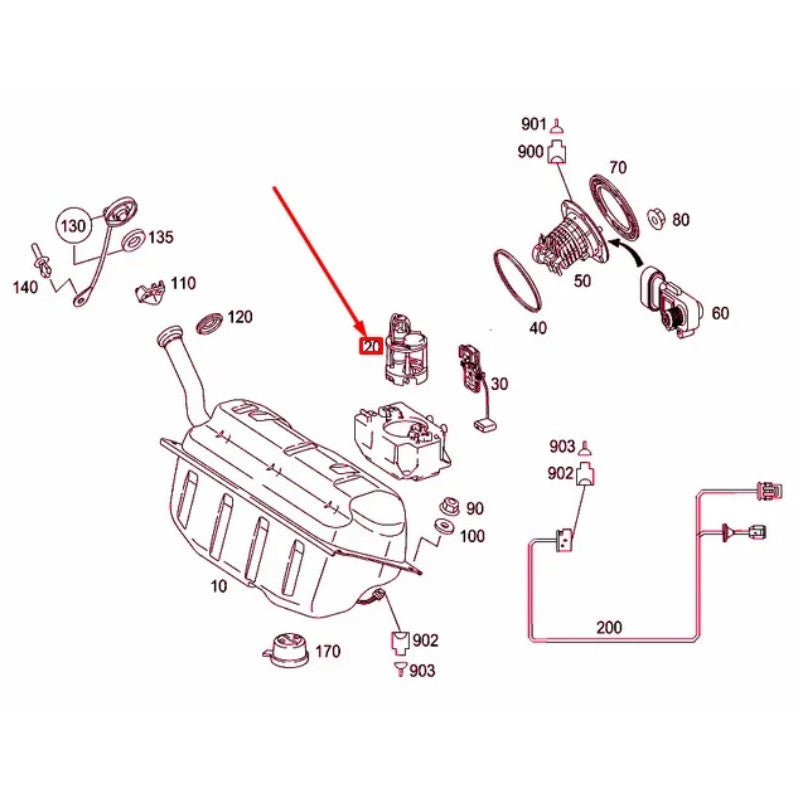 Fuel Gas Pump for Mercedes SLK280 SLK300 SLK350 (2005–2011)