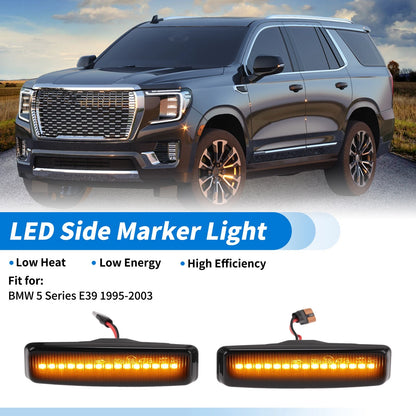 2X LED Side Fender Marker Light for BMW 5 Series E39 (1995–2003) Yellow