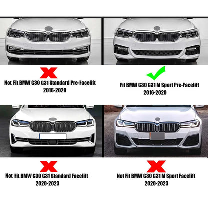 Front Bumper Fog Light Eyelid Cover for BMW 5 Series (2016–2020)