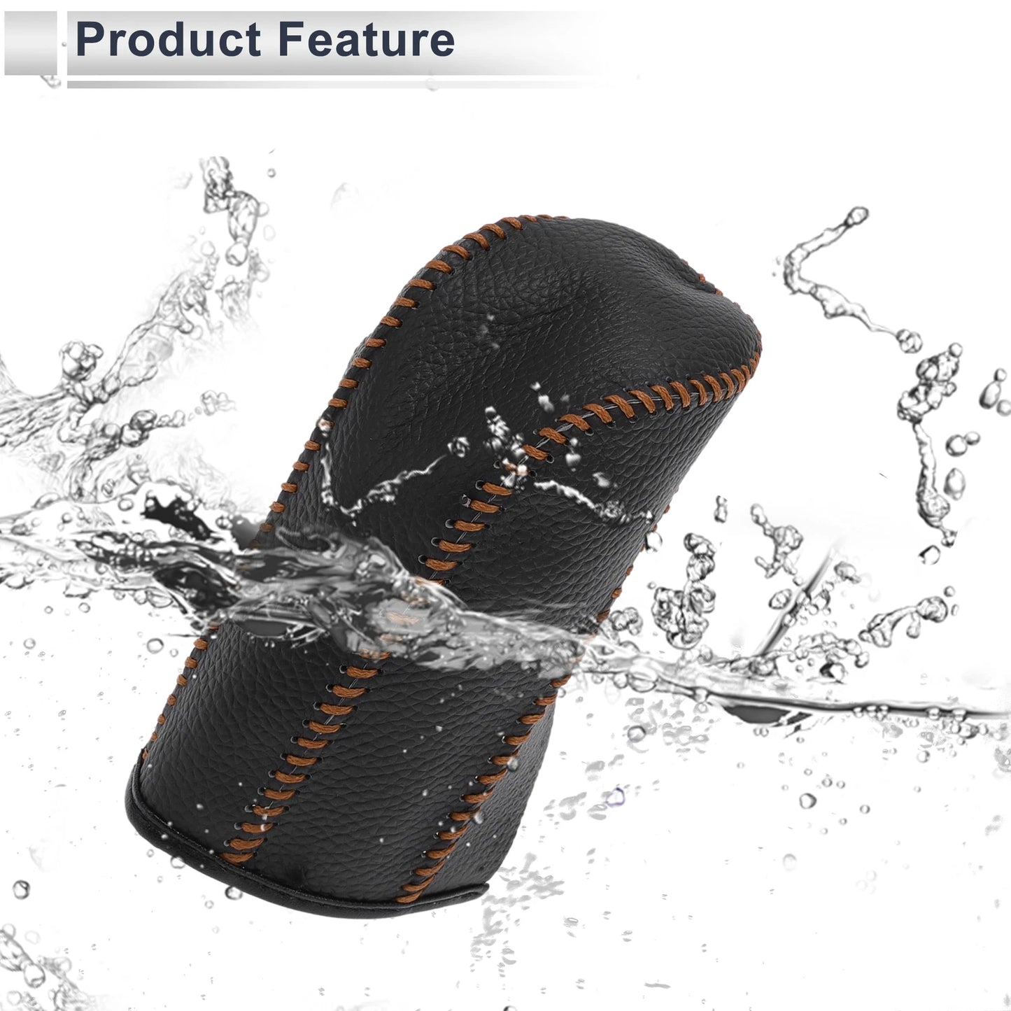 1 Pc Gear Shift Knob Cover for Nissan Tiida (2004-2012) Pebbled Black Brown