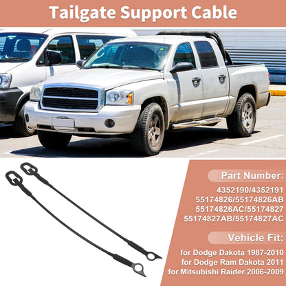 Tailgate Support Cables for Dodge Dakota, Mitsubishi Raider (No. 4352190)