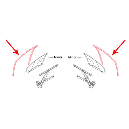 Front Door Window Glass Run Channel Set for Honda Fit/Jazz GD1/GD3/GD4 2001-2008
