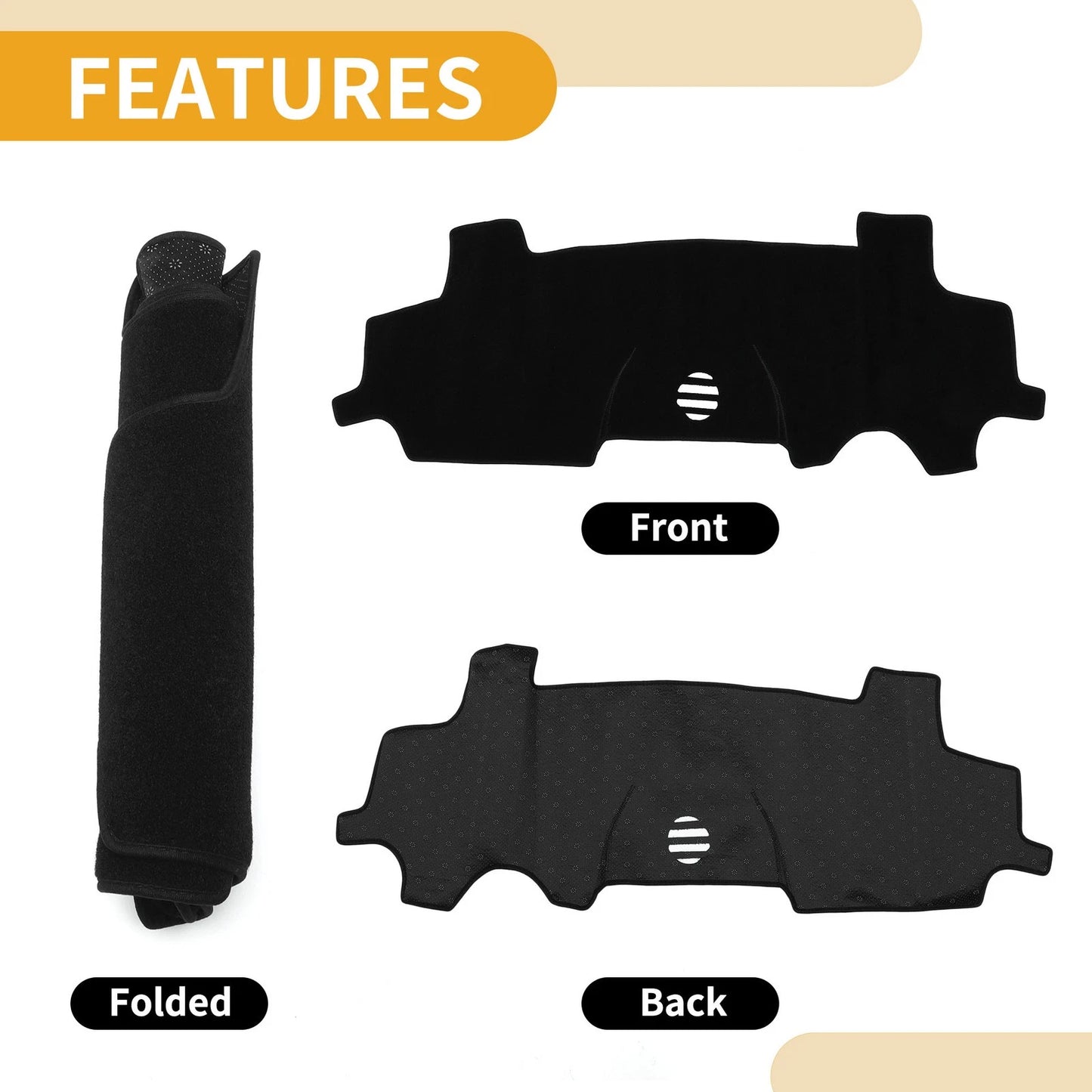 Dashboard Cover for Toyota Aygo (2005–2014) Dash Mat Carpet Black