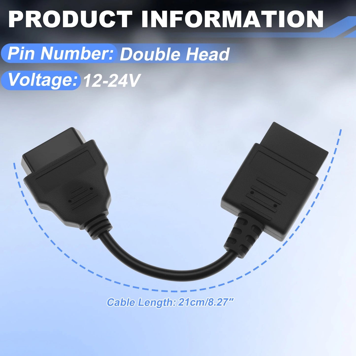 OBD Adapter Cable 9-Pin to 16-Pin for Subaru (OBD1 to OBD2)