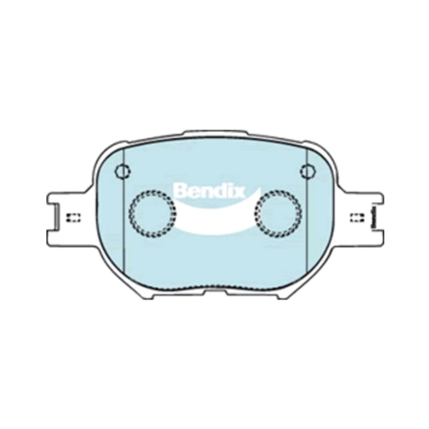 Set of 4 Bendix Front Disc Brake Pads for Toyota Corolla (2001–2007)