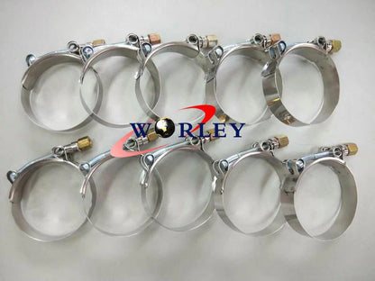 10PCS T Bolt Hose Clamps for Universal Applications (ID 80mm)