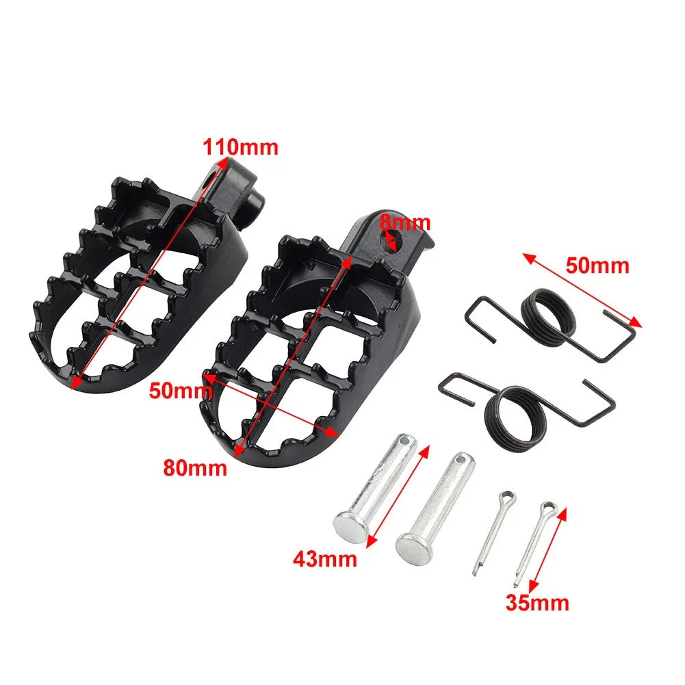 Black Front Footrest Pegs for Suzuki V-Strom 650 DL650 (2004-2012)