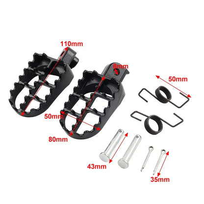 Black Front Footrest Pegs for Suzuki V-Strom 650 DL650 (2004-2012)