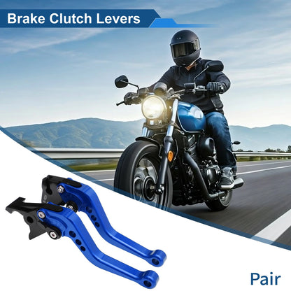 Adjustable Short Brake Clutch Lever Set for Kawasaki ZX-9R (2000–2003) Blue