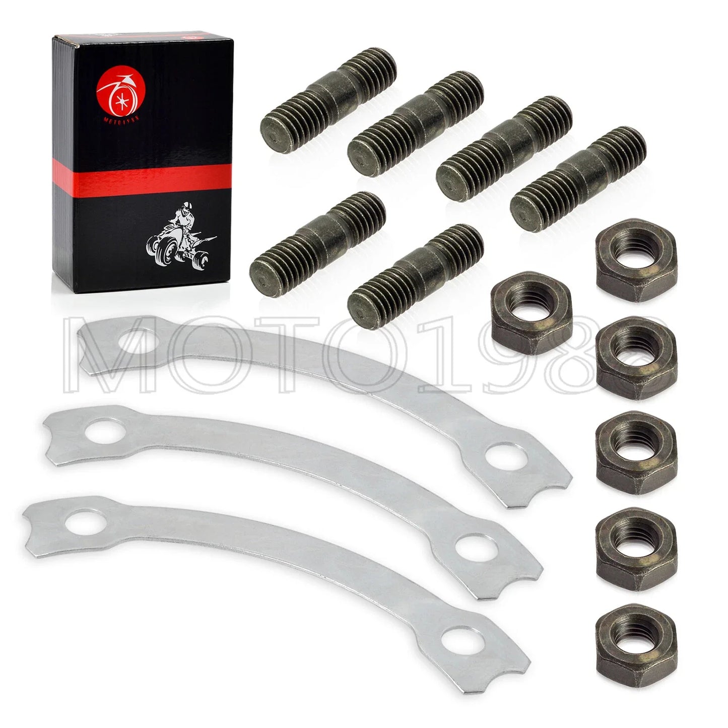 Sprocket Hub Locking Stud Nut Washer Kit Yamaha XT500 SR400 SR500 (1975–1999)