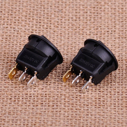 4pcs DC 12V 16A Led Dot Round Rocker SPST Toggle Switches for Car Auto Boat