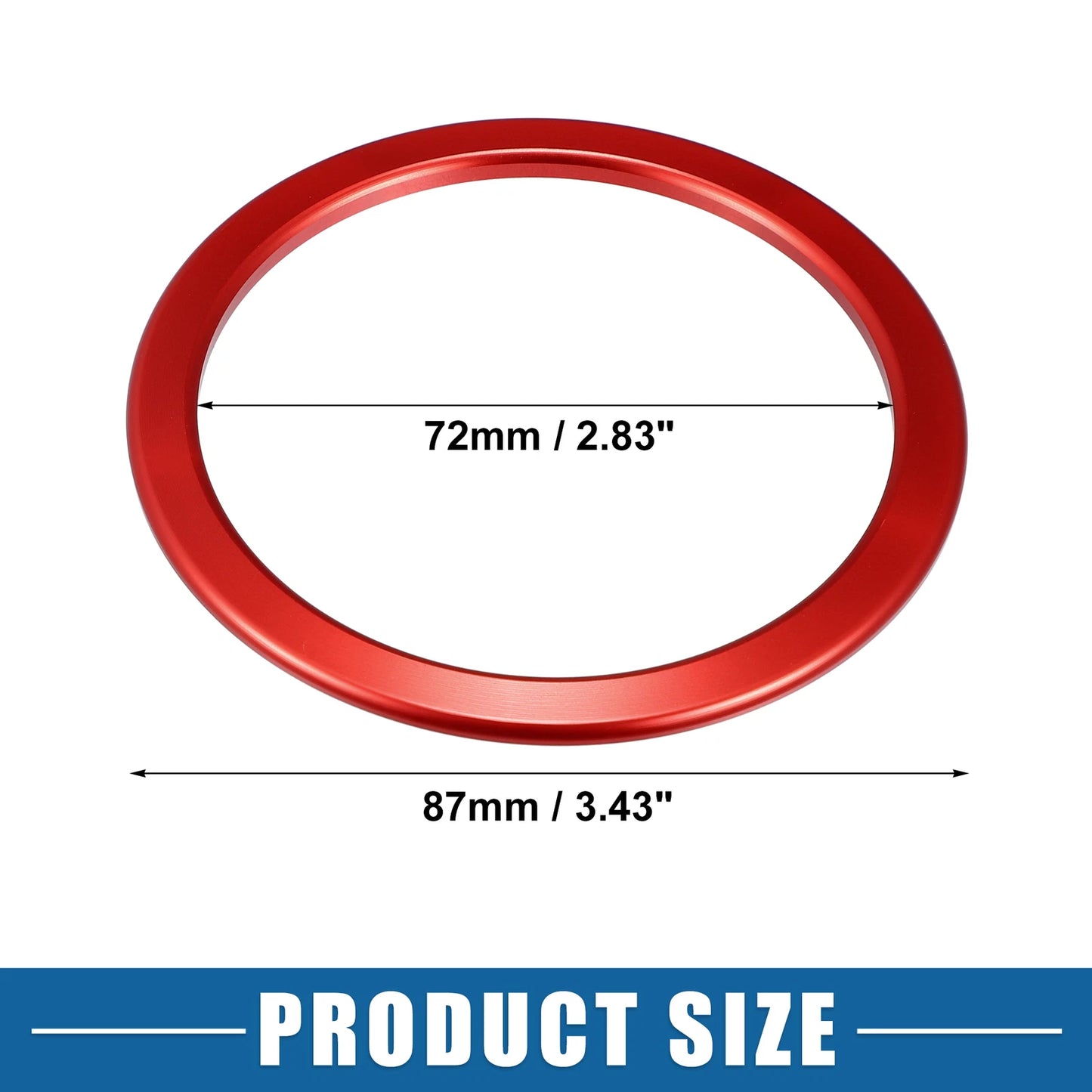 Set of 4 AC Air Vent Outlet Cover Ring Trim for Toyota Tundra (2014–2021) Red