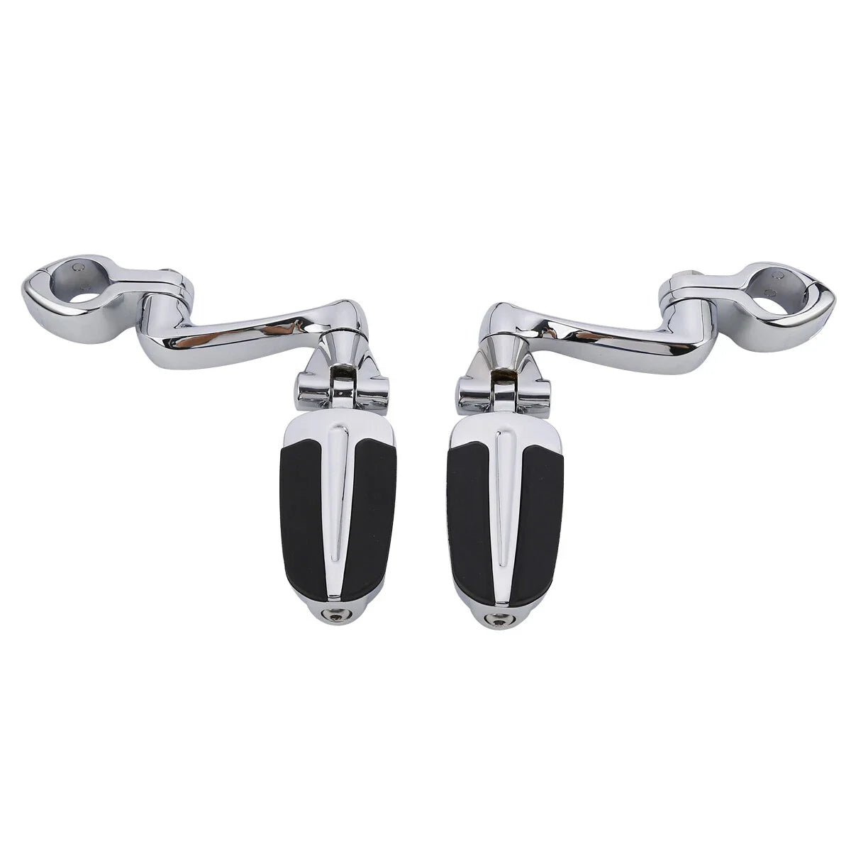 Chrome 1.25" Highway Bar Footpegs for Harley Softail Sportster