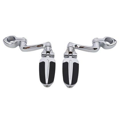 Chrome 1.25" Highway Bar Footpegs for Harley Softail Sportster