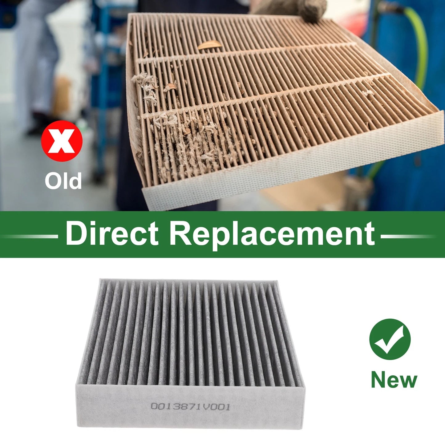 Cabin Air Filter for Mitsubishi Colt CZC Cabriolet (2004–2012) No.123200019