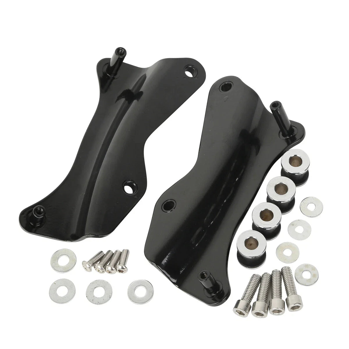 Sissy Bar Backrest Pad Luggage Rack Docking Kit for Harley Road Glide (14-24)