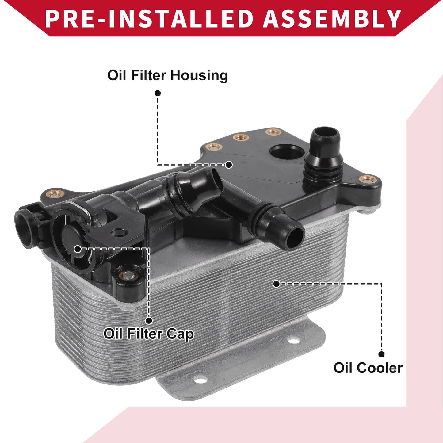 Engine Oil Cooler Filter Housing for BMW 528i (2008–2016) No. 17217638582