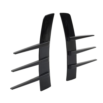 Black Front Rear Side Fender Vents Air Vent Trim for Universal Cars