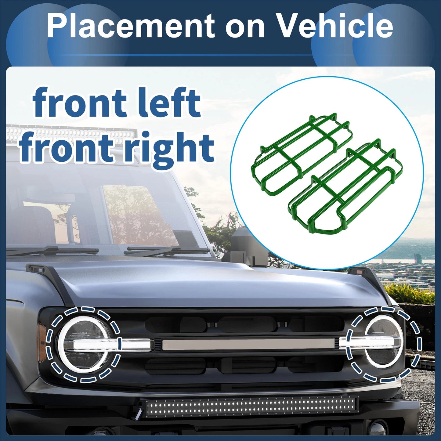 1 Pair Front Left Headlights