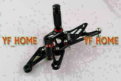 2X Adjustable Rearset Footpegs for Yamaha YZF R1 (2007–2008) - Black