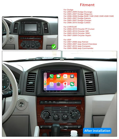 8'' Car Stereo GPS Navigation for Dodge Charger, Jeep Commander (2005-2007)