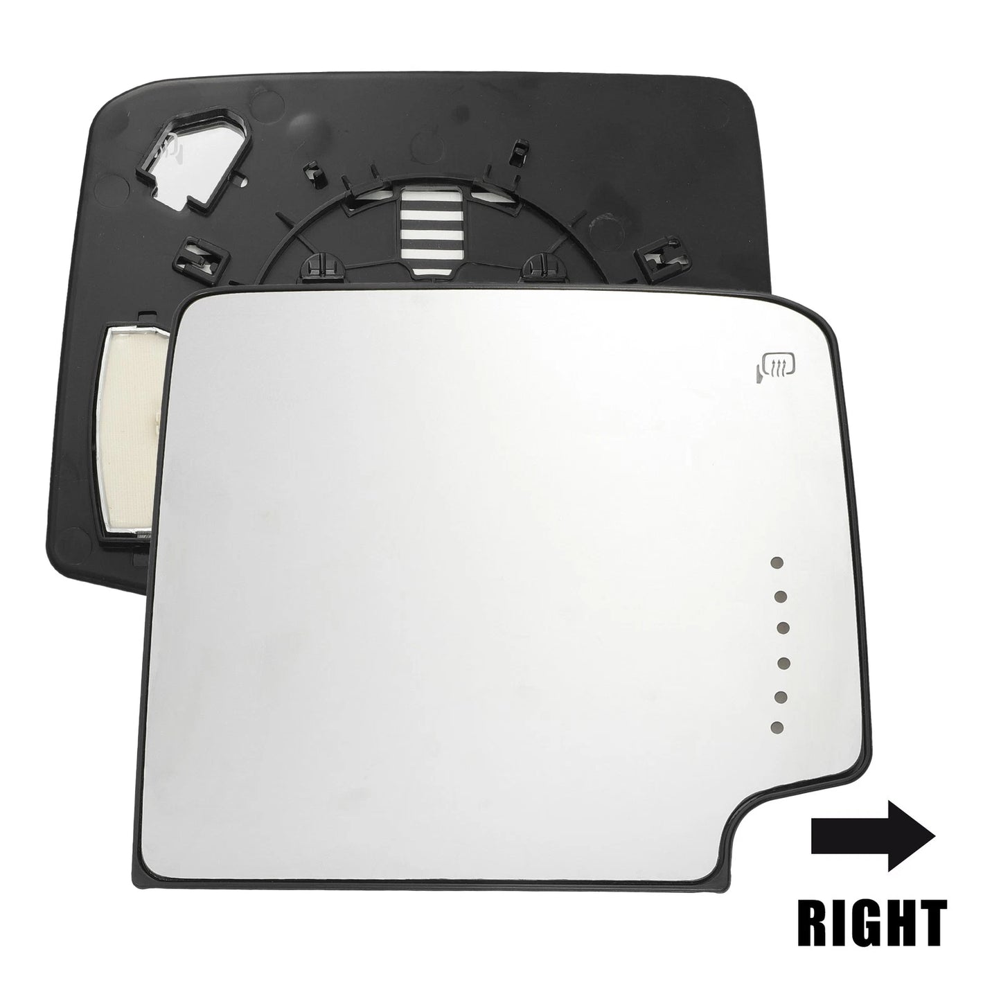 Heated Right Upper Side Rearview Mirror Glass for Chevrolet Silverado