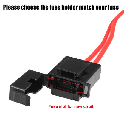 32V Mini Fuse Adapter Tap Kit w/ 20A Blade Fuses for Universal Vehicles