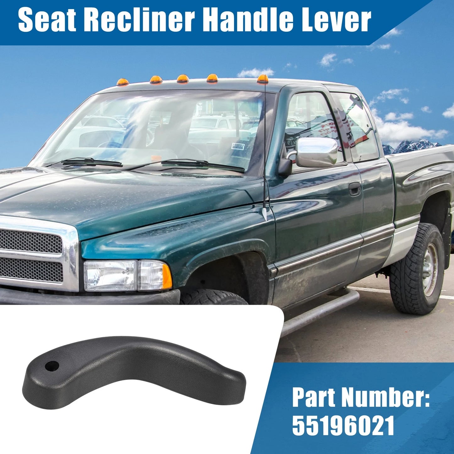Seat Recliner Handle Lever 55196021 for Dodge Ram 1500 2500 3500 (2010–2023)