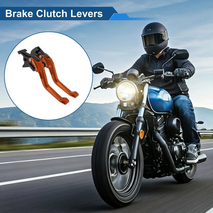 6 Position Adjustable Brake Clutch Levers for Suzuki GSX8S (2023–2025) Orange