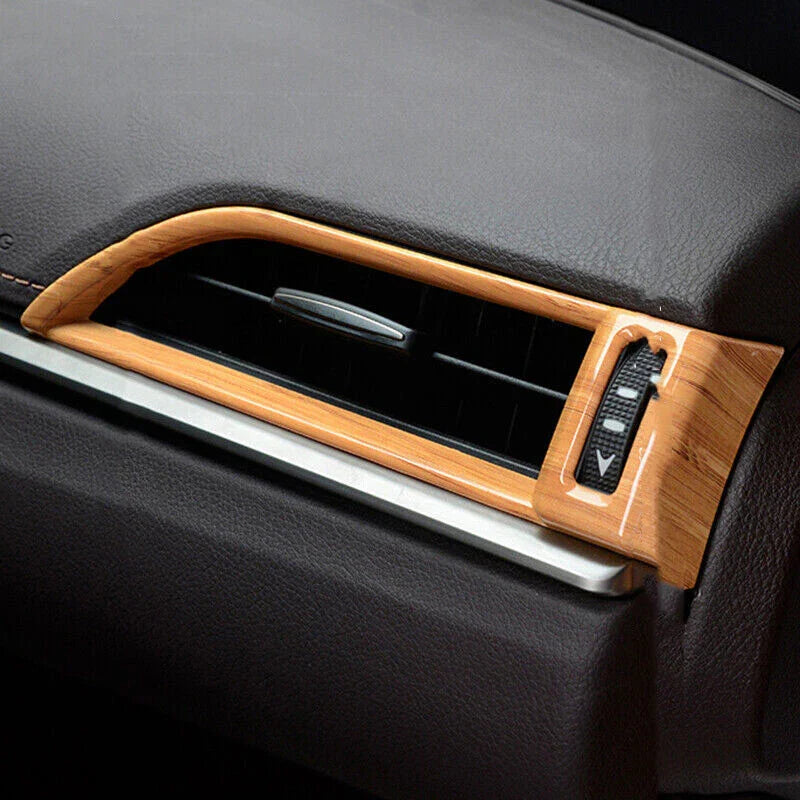 2 x Wood grain ABS Side Air Vent Outlet Cover Trim for Lexus ES350/300h/250 (2019–2022)