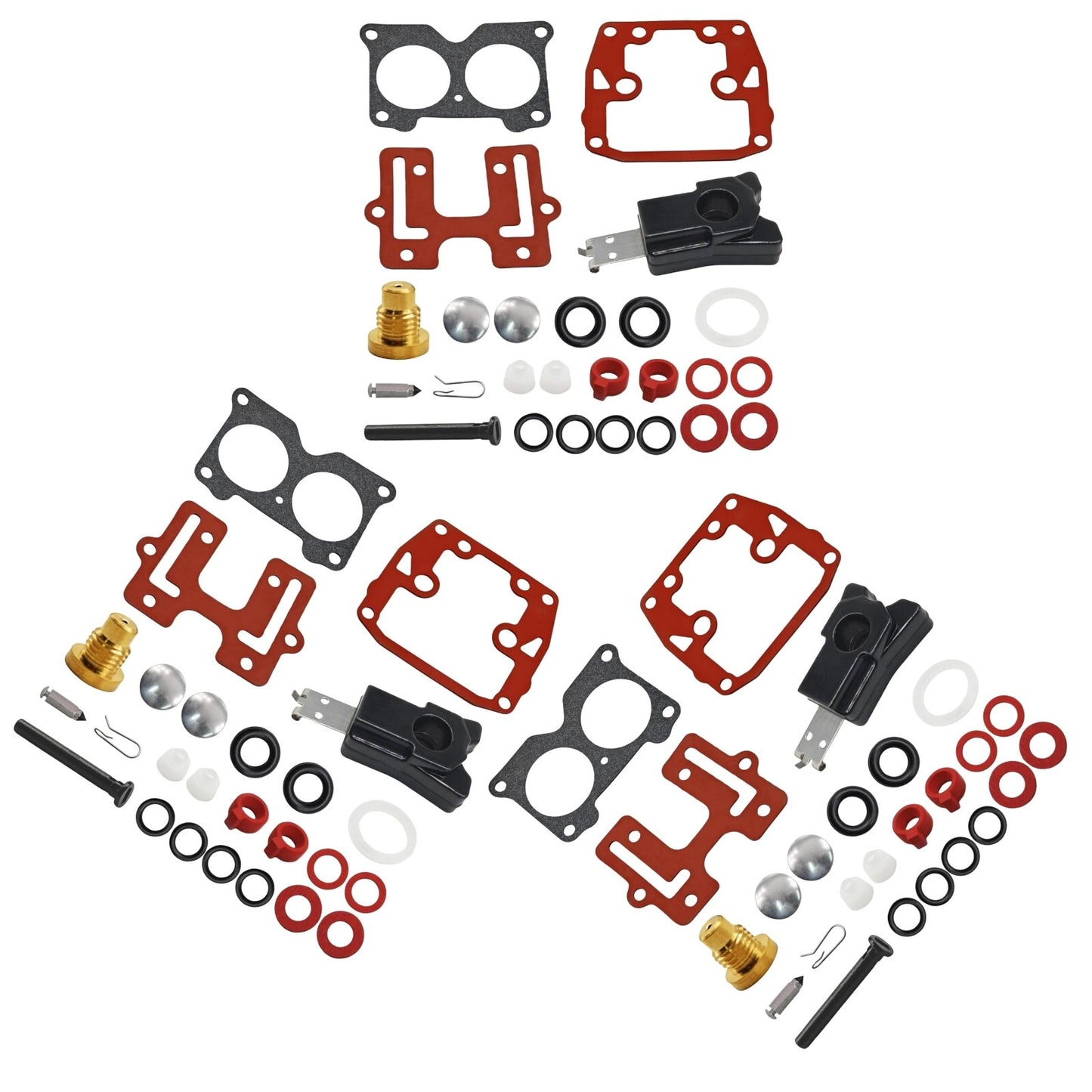 Set of 3 Carburetor Rebuild Kits for Johnson Evinrude 140-200 HP