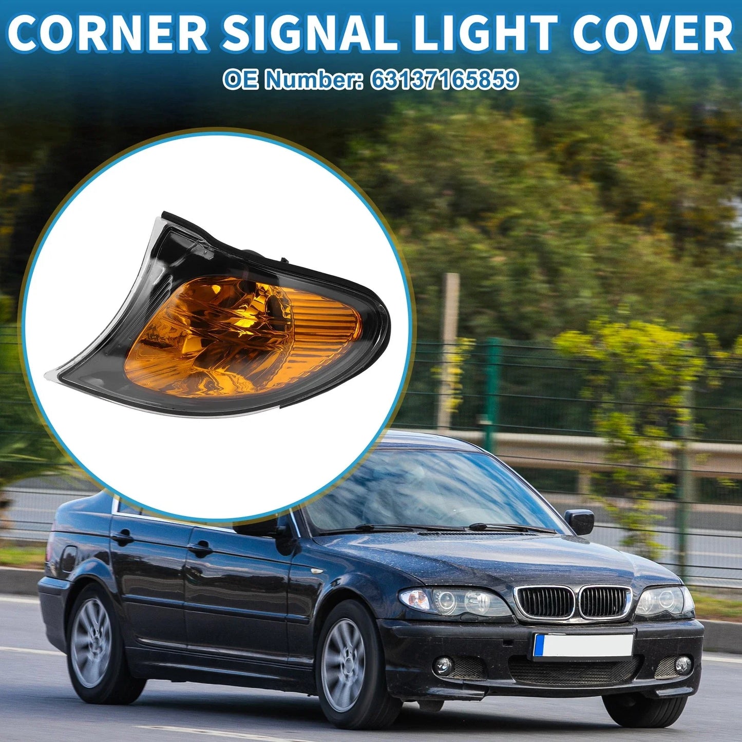 1x Left Corner Signal Light Cover for BMW 3 Series (2002 - 2005)