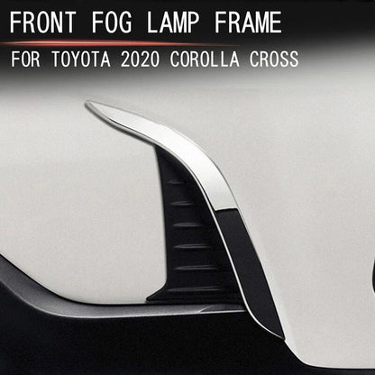 Chrome Front Bumper Fog Light Cover Trims for Toyota Corolla Cross (2021–2023)