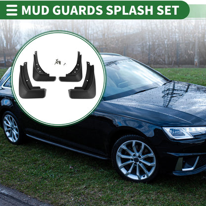 Set of 4 Mud Flaps Splash Guards for Audi A4 (Sedan) (2020–2021)