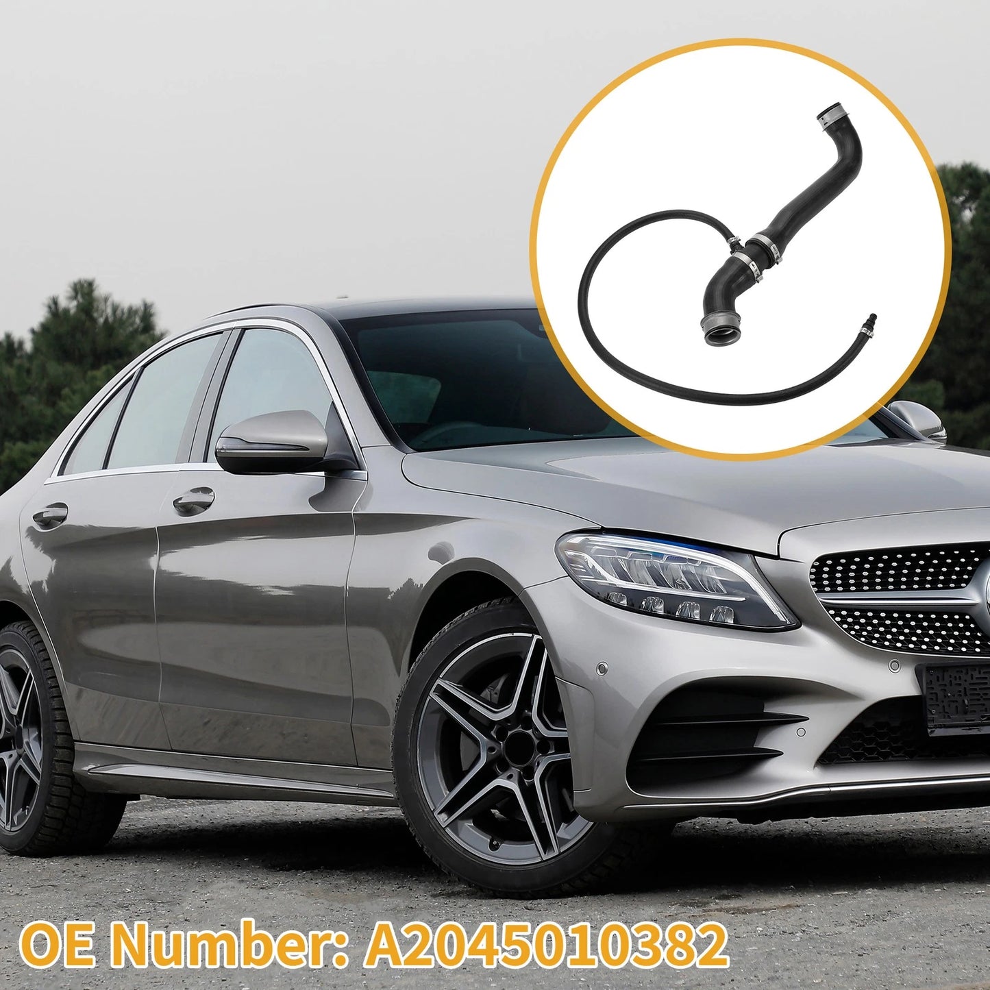 Radiator Hose for Mercedes-Benz C300 (2008–2012) No.A2045010382 Rubber