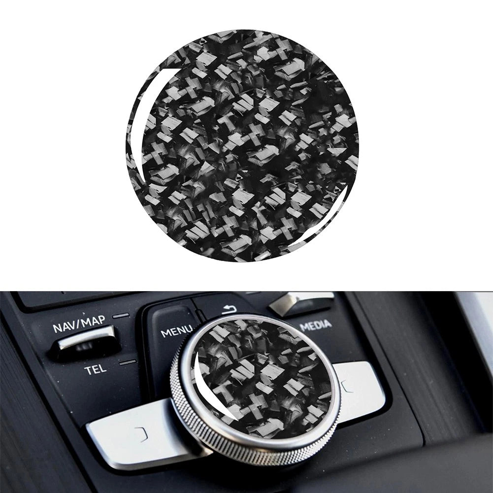 Black Carbon Fiber Key Fob Shell Case for Audi A4 A5 TT Q7 (2016–2023)