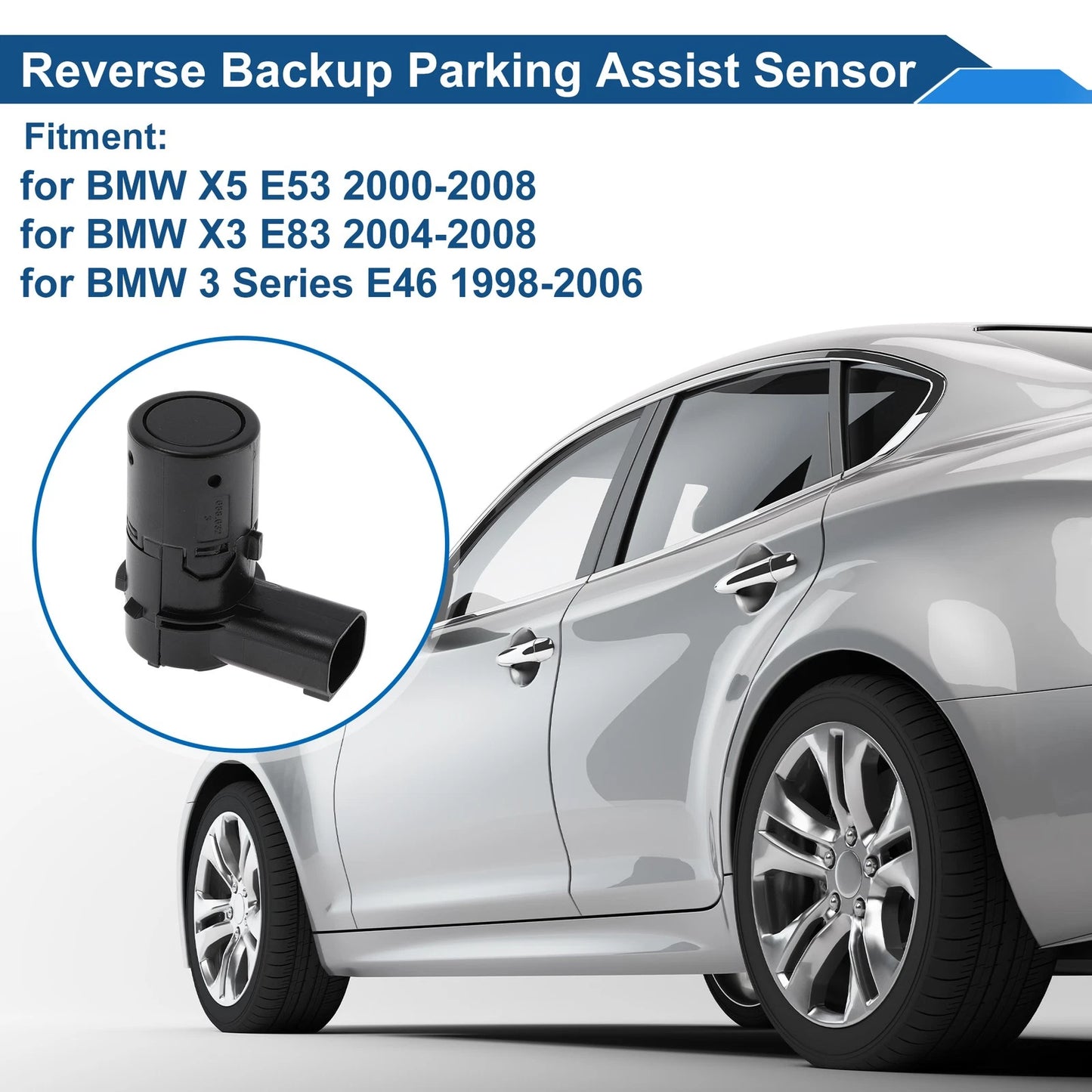 1 Pc Reverse Backup Parking Sensor No.66200309542 for BMW X5 E53 (2000–2008)